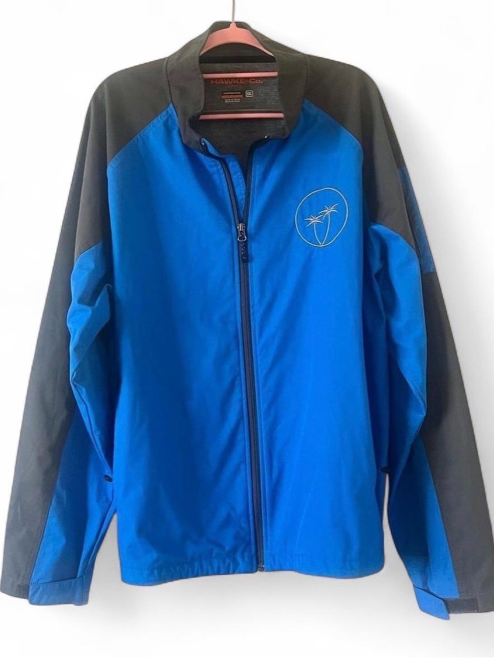 Hawke & Co Blue and Black Lightweight Zip-Up Windbreaker